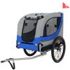 Large Folding Bike Trailer for Dogs – 66LB Capacity All-Terrain Pet Carrier, Durable Steel Frame for Cycling, Jogging, Camping & Outdoor Adventures, G