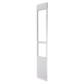 Dog Door for Sliding Glass Door, 91 to 96 in Adjustable Height, Aluminum Alloy Frame with Metal Rotating Hinges, Lock Design, 13 5/8 x 23 5/8 in Flap,