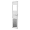 Dog Door for Sliding Glass Door, 75 7/8" to 80 11/16" Adjustable Height, Aluminum Alloy Frame with Flap and Lock, for Extra Large-Sized Dogs, 180° Swi
