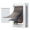 Pet Door, Medium, with Three Magnetic Flaps and Metal Frame, Strong and Weatherproof Dog Door for Interior and Exterior Doors, Easy to Install, Easy I