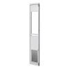 Dog Door for Sliding Glass Door, 75 7/8" to 80 11/16" Adjustable Height, Aluminum Alloy Frame with Flap, Lock Design, for Large-Sized Dogs, 180° Swing