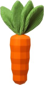Dog Squeaky Chew Toys for Aggressive Chewers, Rubber Carrot Dog Toys for Training and Cleaning, Durable Interactive Tough Dog Toy for Puppy Medium Dog