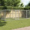 Dog Cage with Doors Gray 13.1'x6.6'x4.9'Galvanized Steel