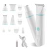 Dog Clippers for Grooming, 4 in 1 Dog Grooming Kit, Low Noise, Rechargeable Pet Shaver with 6 Combs & 4 Detachable Blades, Waterproof Cordless Pet Hai