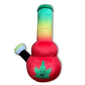 My Name is Bo da Bong, Funny Squeaky Weed Dog Toy, Cute Stuffed Parody Rasta Pot Bong, Cool Plush 420 Novelty Gift for Puppies & Small, Medium & Large