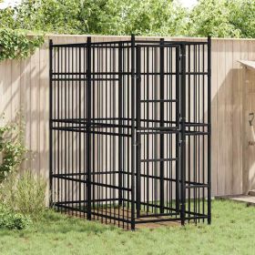 Outdoor Dog Kennel Steel 19.8 ft²