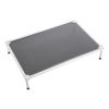 Elevated Dog Bed for Large Dogs, Portable Raised Dog Cot with Aluminum Tube Metal Frame and Breathable Textilene Mesh, Indoor & Outdoor Pet Cooling Ra