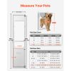 Dog Door for Sliding Glass Door, 75 7/8" to 80 11/16" Adjustable Height, Aluminum Alloy Frame with Flap and Lock, for Extra Large-Sized Dogs, 180° Swi