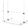Dog Agility Training Equipment, 4 Piece Set with Adjustable Height Jump Bars, White