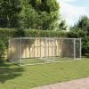 Dog Cage with Doors Gray 13.1'x6.6'x4.9'Galvanized Steel