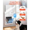 Pet Door, Large, with Three Magnetic Flaps and Metal Frame, Strong and Weatherproof Dog Door for Interior and Exterior Doors, Easy to Install, Easy In