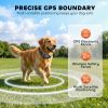 GPS Dog Training Collar IP67 Waterproof E Collar Remote Rechargeable Black
