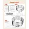 Dog Playpen 24 Inch 8 Panels Foldable Metal Exercise Pen Pet Fence, Indoor/Outdoor Heavy Duty Puppy Crate Kennel with Door for Dogs, Cats or Small Ani