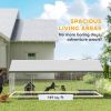 Heavy Duty Outdoor Dog Kennel with Waterproof Roof, Secure Latch, Chain Link Dog Run for Backyard, 20' x 7.5' x 8'