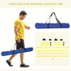 Dog Agility Training 4 Piece Set with Adjustable Height Jump Bars Carry Bag Yellow