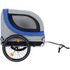 Large Folding Bike Trailer for Dogs – 66LB Capacity All-Terrain Pet Carrier, Durable Steel Frame for Cycling, Jogging, Camping & Outdoor Adventures, G