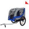Large Folding Bike Trailer for Dogs – 66LB Capacity All-Terrain Pet Carrier, Durable Steel Frame for Cycling, Jogging, Camping & Outdoor Adventures, G