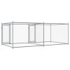 Dog Cage with Doors Gray 13.1'x6.6'x4.9'Galvanized Steel