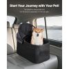 Pet Stroller, 35 lbs Weight Capacity, Foldable Dog Stroller Cart, 4 Wheels Cats Pram with Detachable Carrier & Mesh Windows, Portable Animal Carrier w