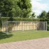 Dog Cage with Door Gray 19.7'x6.6'x4.9'Galvanized Steel