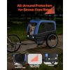 Dog Bike Trailer, Supports up to 66 lbs, Pet Cart Bicycle Carrier for Small & Medium Dogs, Easy Folding Frame with Quick Release Wheel, Universal Bicy