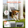 Dog Door for Sliding Glass Door, 75 7/8" to 80 11/16" Adjustable Height, Aluminum Alloy Frame with Flap, Lock Design, for Large-Sized Dogs, 180° Swing