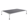 Elevated Dog Bed for Large Dogs, Portable Raised Dog Cot with Aluminum Tube Metal Frame and Breathable Textilene Mesh, Indoor & Outdoor Pet Cooling Ra
