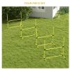 Dog Agility Training 4 Piece Set with Adjustable Height Jump Bars Carry Bag Yellow