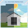 Cozy Pet House Water-Resistant Indoor/Outdoor Puppy Shelter Gray for Small/Medium Dogs Easy to Install