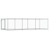 Dog Cage with Door Gray 19.7'x6.6'x4.9'Galvanized Steel