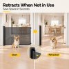 Retractable Pet Gate for Dogs & Cats, 70.9" Wide x 30.7" High Mesh Dog Gate for Doorways, Hallways, Kitchen & Bedroom, No-Drill Adhesive Mounting, Adj