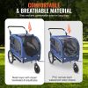 Dog Bike Trailer, Supports up to 100 lbs, 2-in-1 Pet Stroller Cart Bicycle Carrier, Easy Folding Cart Frame with Quick Release Wheels, Universal Bicyc