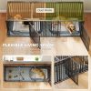 83"L Heavy Duty Dog Crate, Extra Large Dog Kennel with Divider and Mat for Large Breeds, Modular Puppy Playpen