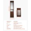 Dog Door for Sliding Glass Door, 75 7/8 to 80 11/16 in Adjustable Height, Aluminum Alloy Frame with Rotating Hinges, Lock Design, 13 5/8 x 23 5/8 in F