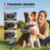 GPS Dog Training Collar IP67 Waterproof E Collar Remote Rechargeable Black