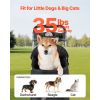 Pet Stroller, 35 lbs Weight Capacity, Foldable Dog Stroller Cart, 4 Wheels Cats Pram with Detachable Carrier & Mesh Windows, Portable Animal Carrier w