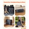 Dog Stairs for Car, 5 Steps Extra Wide Foldable Dog Ramp for Large Dogs with Non-Slip Rug Surface, Portable Lightweight Pet Ladder for Car, SUV, Truck
