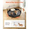 Dog Playpen 24 Inch 8 Panels Heavy Duty Exercise Pen with Bottom Pad, Indoor Foldable Metal Pet Fence with Door, Puppy Crate Kennel, Pet Playpen for D