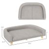 Dog Sofa Couch Bed with Washable Cushion for Large Dogs, Cats, Gray