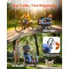 Dog Bike Trailer, Supports up to 88 lbs, 2-in-1 Pet Stroller Cart Bicycle Carrier for Small & Large Dogs, Easy Folding Frame with Quick Release Wheel,