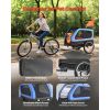 Dog Bike Trailer, Supports up to 88 lbs, 2-in-1 Pet Stroller Cart Bicycle Carrier for Small & Large Dogs, Easy Folding Frame with Quick Release Wheel,