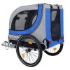 Large Folding Bike Trailer for Dogs – 66LB Capacity All-Terrain Pet Carrier, Durable Steel Frame for Cycling, Jogging, Camping & Outdoor Adventures, G