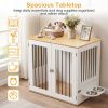 31.5' Dog Crate Furniture Wooden Dog Kennel with Double Lock Doors