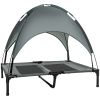 Elevated Dog Bed with Removable Canopy, Outdoor Dog Cot with UV Protection Canopy Shade, 36 inch Large Pet Bed