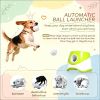 Automatic Dog Ball Launcher Green with 5 X 2.3' ETPU Balls 3 Distance Settings (20/33/46 Ft) for Small to Medium Breeds Pet Exercise Toy