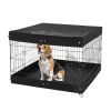 Dog Playpen, 4 Pcs 24 x 36 in Panels Foldable Metal Pet Exercise Pen, Dog Fence Indoor and Outdoor Pen with Door, Top Cover, and Bottom Pad, Pet Playp