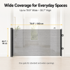 Retractable Pet Gate for Dogs & Cats, 70.9" Wide x 30.7" High Mesh Dog Gate for Doorways, Hallways, Kitchen & Bedroom, No-Drill Adhesive Mounting, Adj