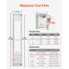 Dog Door for Sliding Glass Door, 75 7/8" to 80 11/16" Adjustable Height, Aluminum Alloy Frame with Flap, Lock Design, for Medium-Sized Dogs, 180° Swin