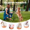 Dog Playpen, 8 Pcs 30"H x 24"W Panels Foldable Metal Pet Exercise Pen, Dog Fence Indoor and Outdoor Pen with Door, 600D Oxford Fabric Top Cover, Pet P