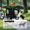 Extra Large 2-in-1 Bike Trailer & Push Cart for Pets - Detachable Bike Hitch & Push Handle Included - All-Terrain Wheels, Quick Release Wheel, Non-Sli